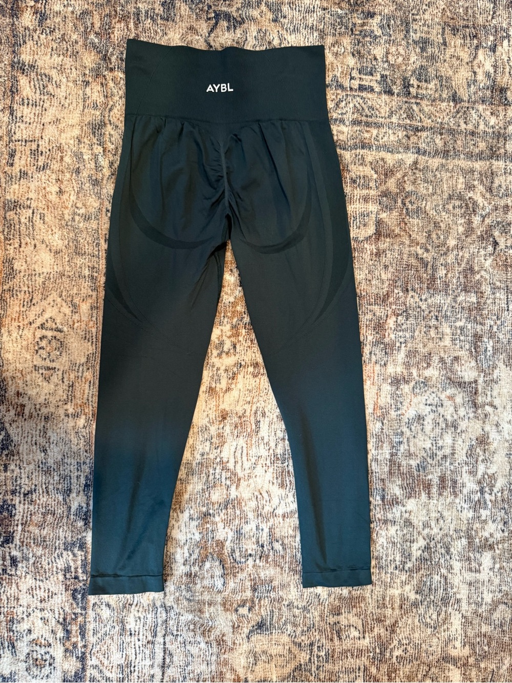 AYBL Green High-Waist Women’s Leggings with Logo - Picture 6 of 8